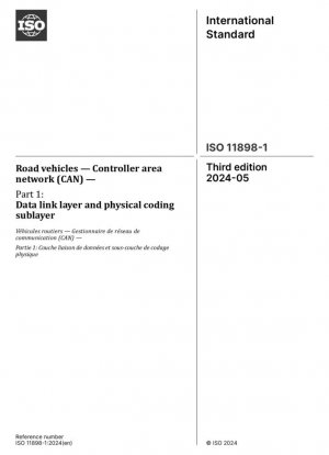 Vehículos de carretera. Red de área de controlador (CAN). Parte 1: Capa de enlace de datos y subcapa de codificación física.