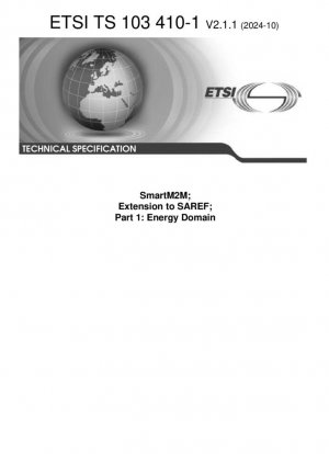 SmartM2M; Extensión a SAREF; Parte 1: Dominio de la energía