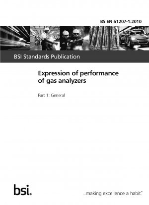 Expresión de rendimiento de analizadores de gases. General