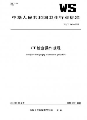 Procedimiento de examen de tomografía computarizada.