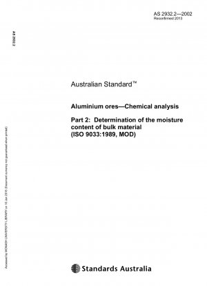 Minerales de aluminio - Análisis químico - Determinación del contenido de humedad del material a granel