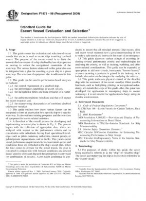 Guía estándar para la evaluación y selección de embarcaciones de escolta