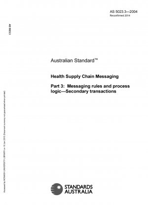 Mensajería de la cadena de suministro de salud - Reglas de mensajería y lógica de proceso - Transacciones secundarias