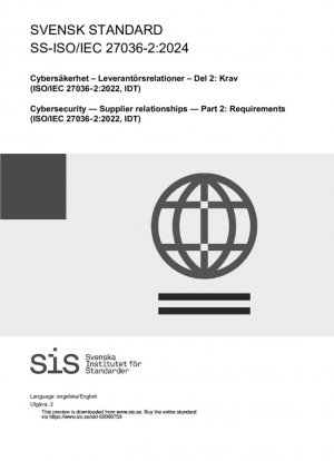 Seguridad cibernética — Relaciones con proveedores — Parte 2: Requisitos (ISO/IEC 27036-2:2022, IDT)