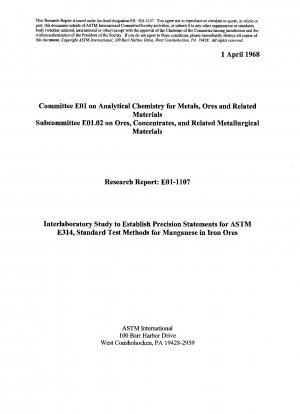 E0314-Métodos de prueba estándar para manganeso en minerales de hierro