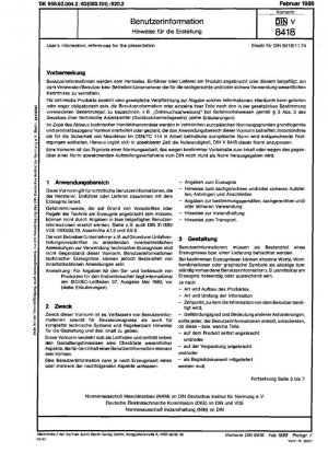 Información para el usuario: Presentación de productos - Febrero de 1988