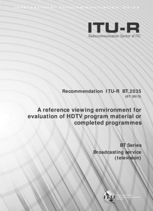 Un entorno de visualización de referencia para la evaluación de material de programas HDTV o programas completos.