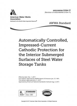 Protección catódica de corriente impresa controlada automáticamente para las superficies interiores sumergidas de tanques de almacenamiento de agua de acero