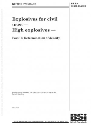 Explosivos para uso civil - Explosivos altos - Determinación de densidad