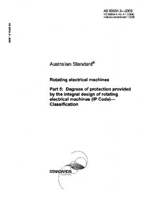 Máquinas eléctricas rotativas - Grados de protección que proporciona el diseño integral de las máquinas eléctricas rotativas (Código IP) - Clasificación
