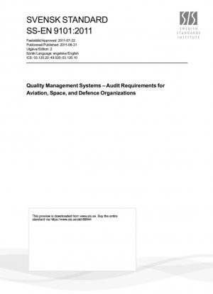Sistemas de gestión de la calidad: requisitos de auditoría para organizaciones de aviación, espacio y defensa