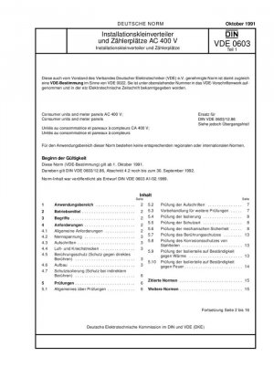 Installationsverteiler und Zaehlerplaetze AC 400 V; Instalacioneskleinverteiler und Zaehlerplaetze