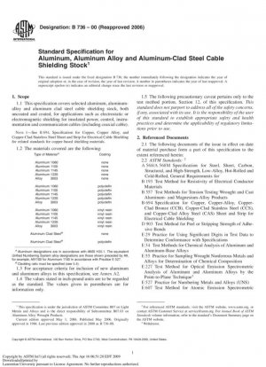 Especificación estándar para material de blindaje de cables de aluminio, aleación de aluminio y acero revestido de aluminio