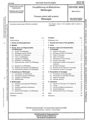 Control de procesos con pantallas - Mensajes
