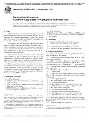 Especificación estándar para láminas de aleación de aluminio para tubos de aluminio corrugado