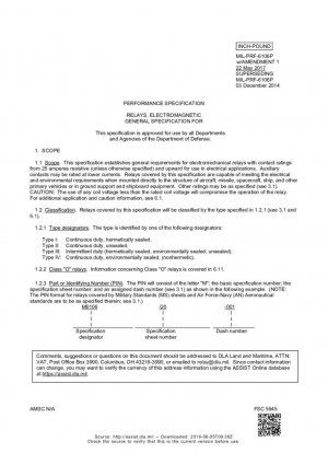 RELÉS, ESPECIFICACIÓN DEL RENDIMIENTO ELECTROMAGNÉTICO