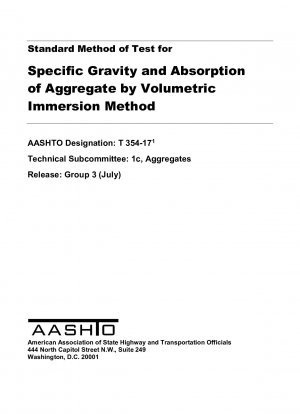 Método estándar de prueba para gravedad específica y absorción de agregados mediante el método de inmersión volumétrica