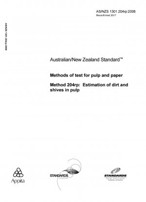 Métodos de prueba para pulpa y papel Método 204rp: Estimación de suciedad y astillas en pulpa (APPITA)