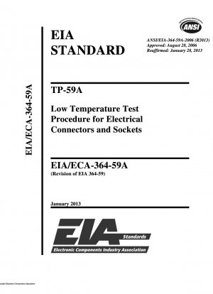 Procedimiento de prueba de baja temperatura TP-59A para conectores y enchufes eléctricos