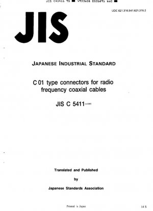 Conectores tipo C01 para cables coaxiales de radiofrecuencia.