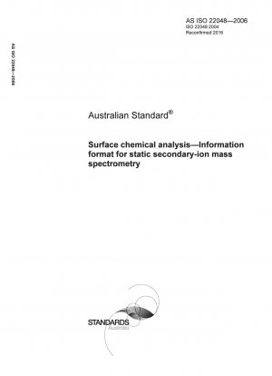 Análisis químico de superficies: formato de información para espectrometría de masas estática de iones secundarios