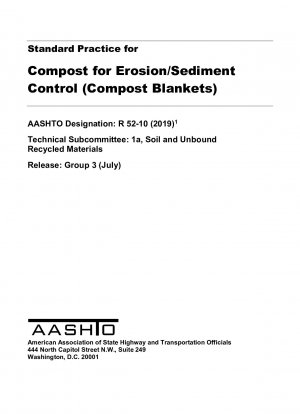 Práctica estándar de compost para el control de la erosión/sedimentos (mantas de compost)