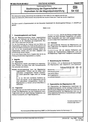 Pruebas no destructivas para determinar el rendimiento de los medios de prueba de partículas magnéticas