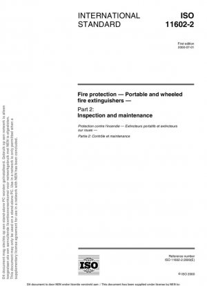 Protección contra incendios. Extintores portátiles y de ruedas. Parte 2: Inspección y mantenimiento.