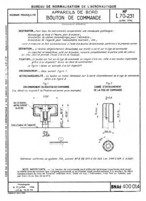 Instrumentos de aeronaves. Botón de control (rech.).