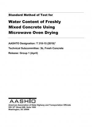 Método estándar de prueba para el contenido de agua del hormigón recién mezclado mediante secado en horno de microondas