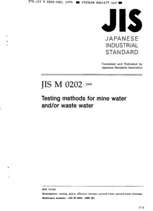 Métodos de prueba para agua de mina y/o aguas residuales.
