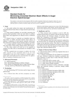 Guía estándar para minimizar los efectos no deseados del haz de electrones en la espectroscopía de electrones Auger