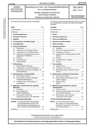 Evaluación de la calidad de la madera y de las superficies a base de madera: métodos de ensayo y medición.