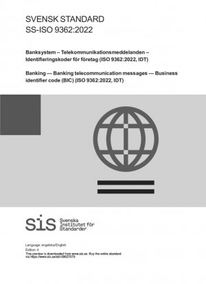 Banco — Mensajes de telecomunicaciones bancarias — Código identificador de negocio (BIC) (ISO 9362:2022, IDT)