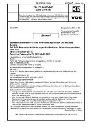 Aparatos electrodomésticos y análogos — Seguridad — Parte 2-23: Requisitos particulares para aparatos para el cuidado de la piel o el cabello