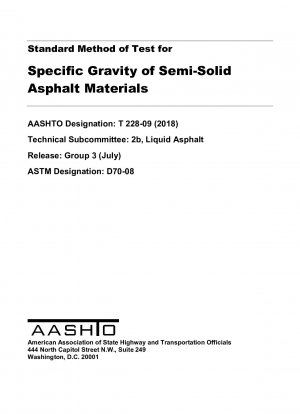 Método estándar de prueba para la gravedad específica de materiales asfálticos semisólidos