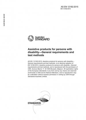 Productos de asistencia para personas con discapacidad. Requisitos generales y métodos de prueba.