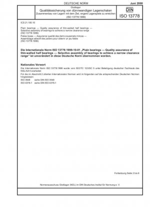 Cojinetes lisos - Garantía de calidad de semicojinetes de paredes delgadas - Montaje selectivo de rodamientos para lograr un rango de juego estrecho (ISO 13778:1999)