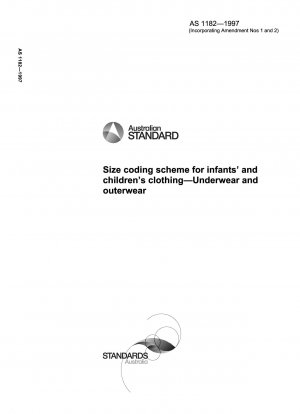 Esquema de codificación de tallas de ropa para bebés y niños para ropa interior y prendas exteriores.