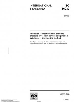Acústica - Medición del nivel de presión sonora de equipos de servicio en edificios - Método de ingeniería