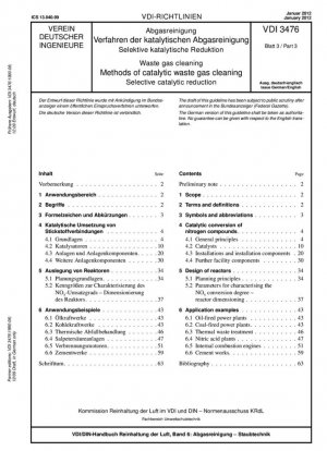 Limpieza de gases residuales - Métodos de limpieza catalítica de gases residuales - Reducción catalítica selectiva