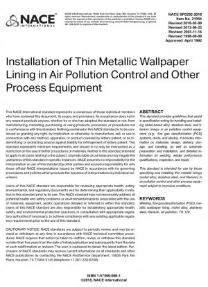 Instalación de revestimiento de papel tapiz metálico fino en equipos de control de contaminación del aire y otros equipos de proceso