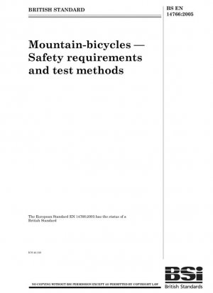 Bicicletas de montaña: requisitos de seguridad y métodos de prueba
