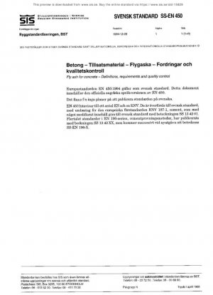 Cenizas volantes para hormigón: definiciones, requisitos y control de calidad