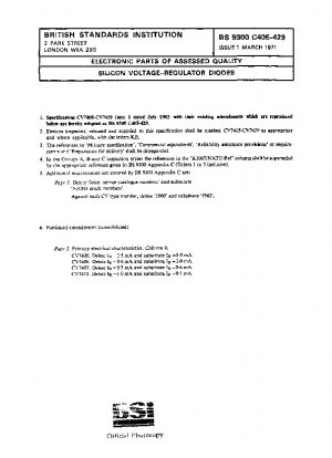 Especificaciones detalladas para diodos reguladores de voltaje de silicio.