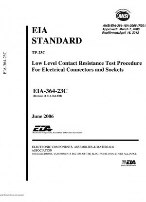 Procedimiento de prueba de resistencia de contacto de bajo nivel TP-23C para conectores y enchufes eléctricos