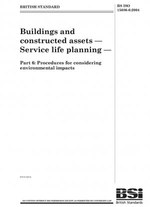 Edificios y activos construidos - Planificación de la vida útil - Procedimientos para considerar los impactos ambientales