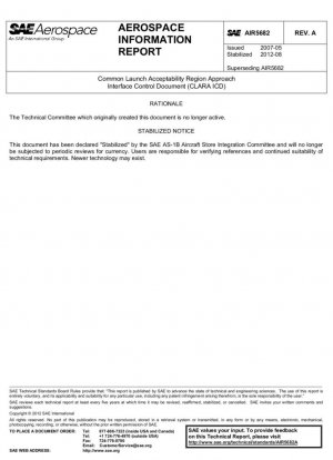 Documento de Control de Interfaz de Enfoque de Región de Aceptabilidad de Lanzamiento Común (CLARA ICD)