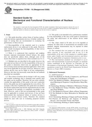 Guía estándar para la caracterización mecánica y funcional de dispositivos Nucleus