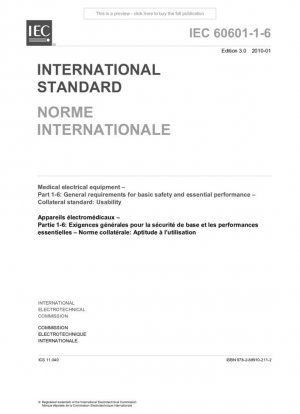 Equipos electromédicos - Requisitos generales para la seguridad básica y el rendimiento esencial - Norma colateral: Usabilidad